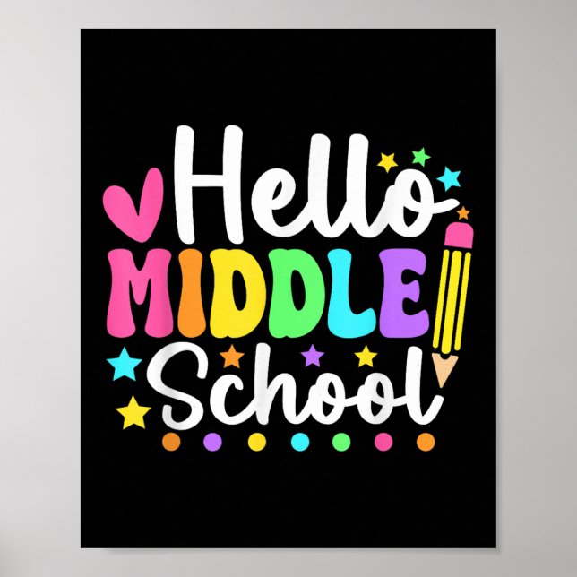 Hej Mitten School Back to school Teacher Studen Poster (Framsidan)