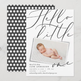 Hej modern 1 fotosvart, vit typografi meddelande