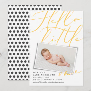 Hej modern gult 1 fototypografi meddelande