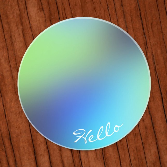 Hej modern holografisk blåfärgad grönt turkos underlägg (Hologram gradient design )