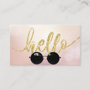 Hej Modern sunglass Modern skönhetssalong Visitkort