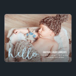 HEJ Modern Tillkännagivande för födelse BLUE Meddelande<br><div class="desc">Helt enkelt modern. Alltid snyggt. © www.themodcards.com</div>