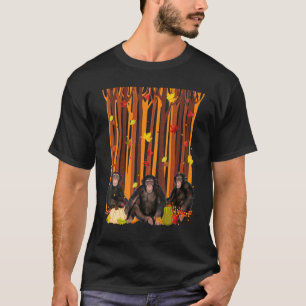 Hej Monkey Maple Löv Fall Pumpkin Manar W T Shirt