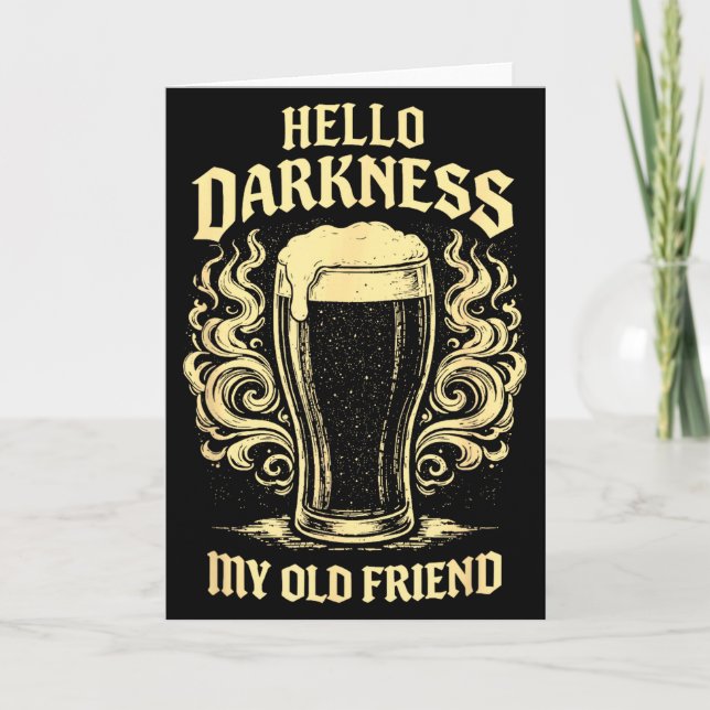 Hej mörker gamle vän irländsk öl st. patricks kort (Framsida)