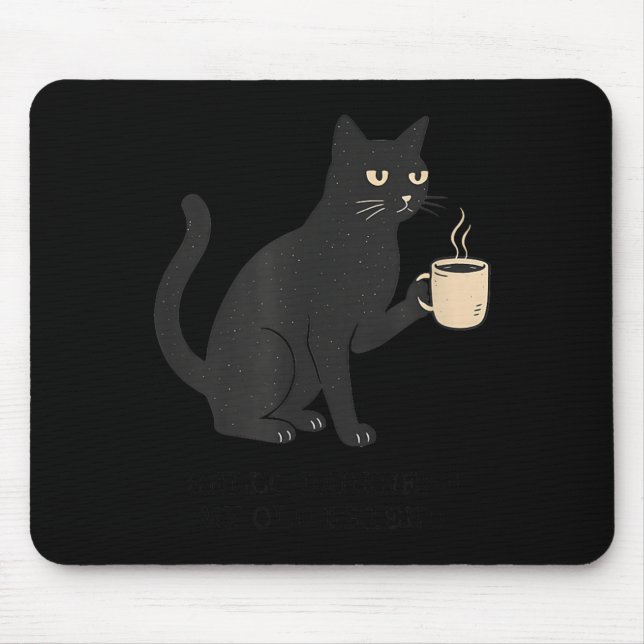 Hej mörker gamle vän katt och kaffe Halloween Musmatta (Framsidan)