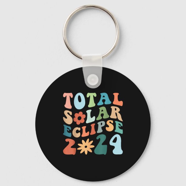 Hej Mörker Groovy Total Solförmörkelse Nyckelring (Framsida)