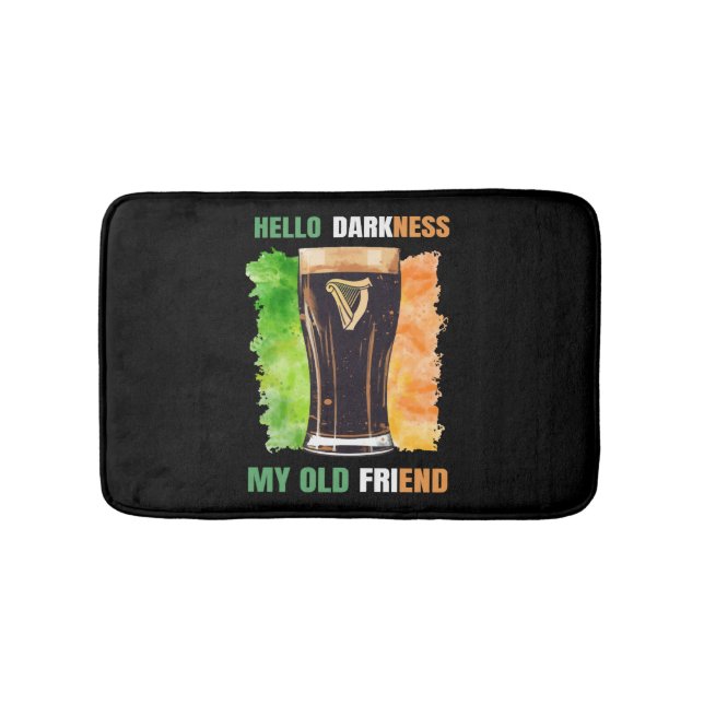 Hej Mörker min gamla vän Irish Stout Badrumsmatta (Framsidan)