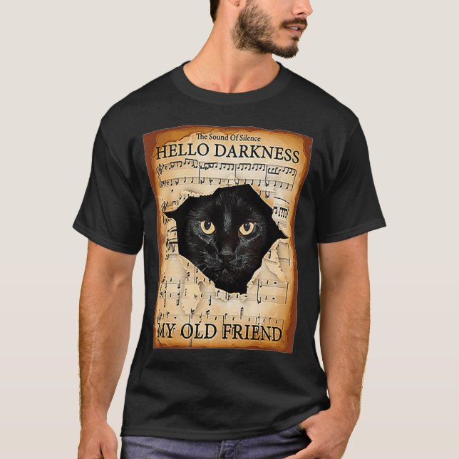 Hej mörker min gamla vänkatt (2) t shirt (Framsida)