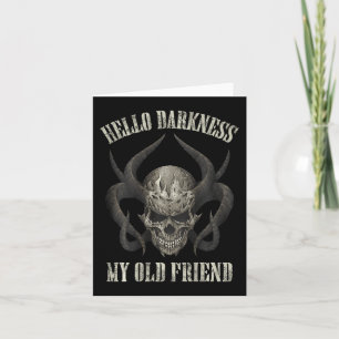 hej mörker min gamle vän demon skalle horn hall kort