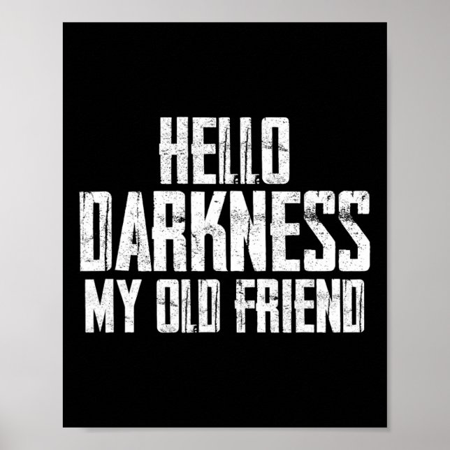 Hej Mörker min gamle vän Halloween Poster (Framsidan)