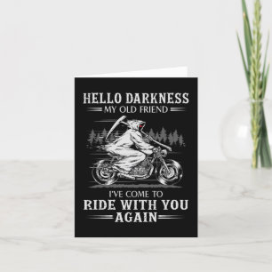 Hej Mörker min gamle vän jag har Kom motorcykel Tack Kort