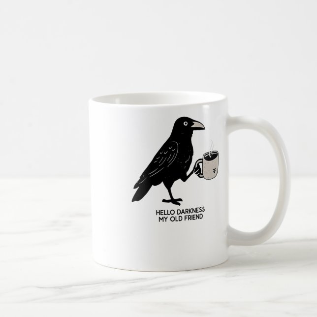 Hej Mörker min gamle vän Kråka Coffee Spooky Ha Kaffemugg (Höger)