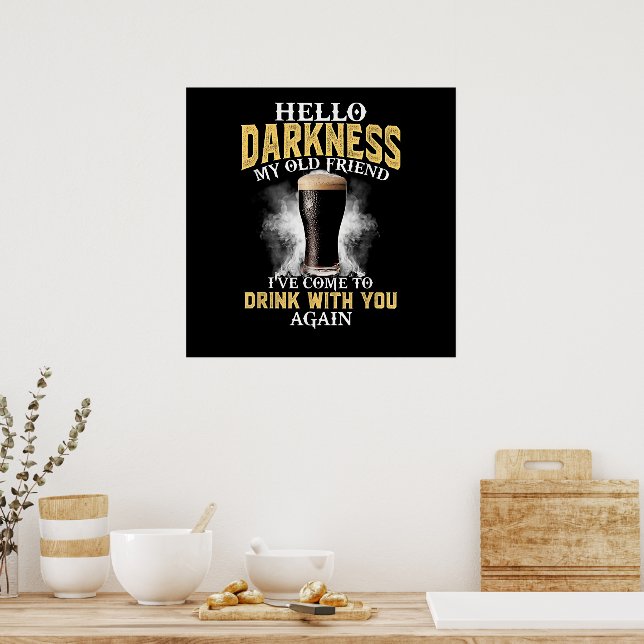 Hej mörker min gamle vän poster (Kök)