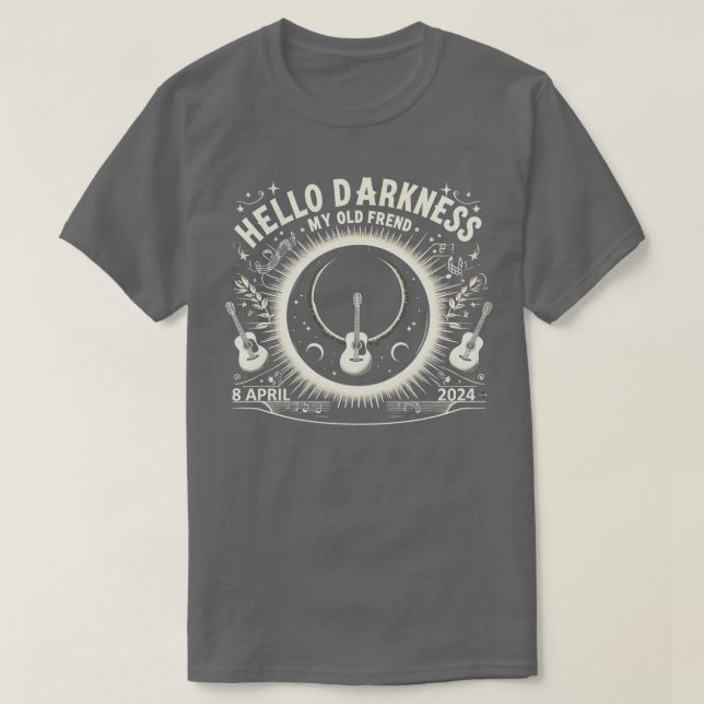Hej Mörker min gamle vän Solar Eclipse April 0 T Shirt (Design framsida)