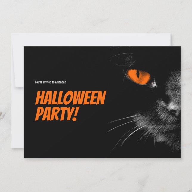 Hej Mörker Orange Ögon Halloween Spara Datumet (Framsida)