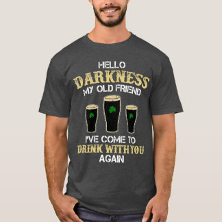 Hej Mörkret Min gamle vän Irish Shamrock Beer T Shirt
