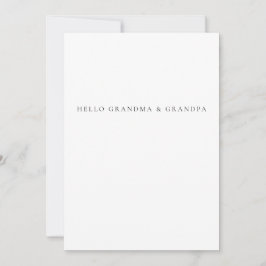 Hej Mormor & Morfar Baby Offentliggörande  Meddelande