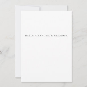 Hej Mormor & Morfar Baby Offentliggörande Meddelande