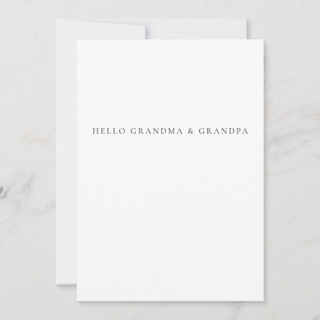 Hej Mormor & Morfar Baby Offentliggörande  Meddelande (Framsida)