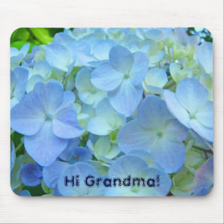 Hej mormor! presenter mushåll Blå Hortensia Blommo Musmatta