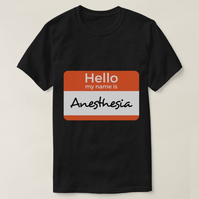 Hej My Namn är Anestesiskt märke T Shirt (Design framsida)