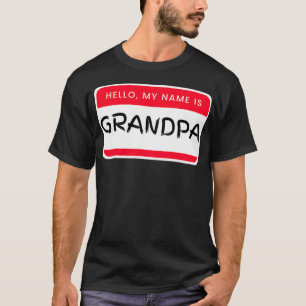 Hej My Namn är Grandpa Fars dag Gravid R T Shirt