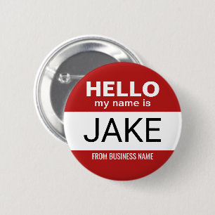 Hej My Namn är Jake - roligt halloween-kostym Knapp
