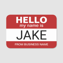 Hej My Namn är Jake - roligt halloween-kostym Namnbricka