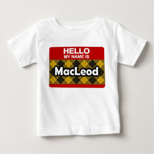 Hej My Namn är MacLeod Scottish Klan Tartan Tee
