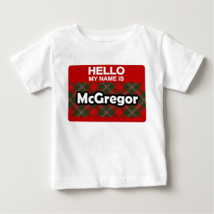 Hej My Namn är McGregor Scottish Klan Tartan T Shirt