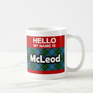 Hej My Namn är McLeod Scottish Klan Tartan Kaffemugg