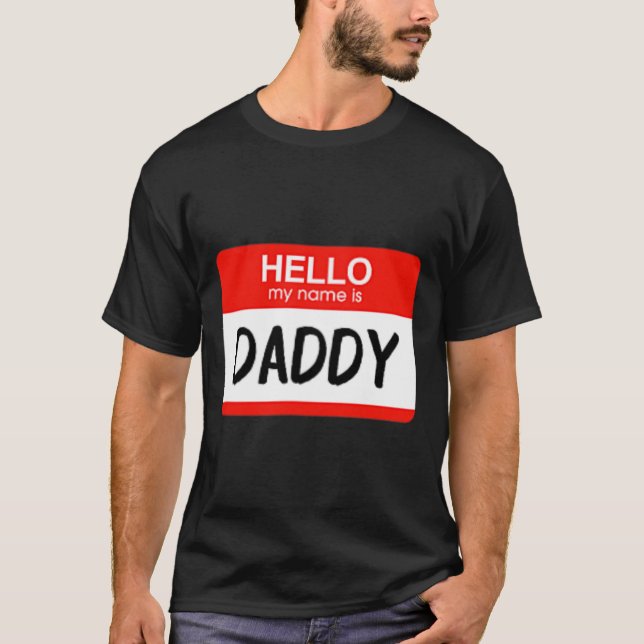 Hej My Namn är pappa Roligt Namn bricka Costume  T Shirt (Framsida)