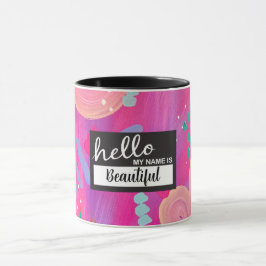 Hej My Namn är Rosa Playful Girly Aestthetic Mugg