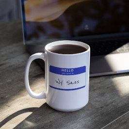 Hej My Namn är Rude eller Funny Blue Anpassade Kaffemugg