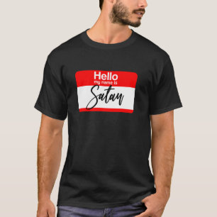 Hej My Namn är Satan Sticker Meme Humor T Shirt