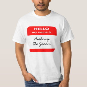 HEJ MY NAMN ÄR T SHIRT,LÄGG TILL UR FUNNY TEXT T-SHIRT