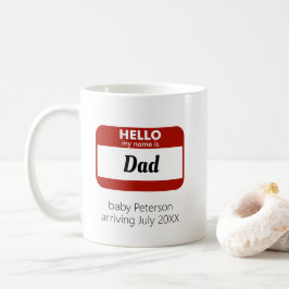 "Hej My Namn is" Gravid för Personlig Kaffemugg