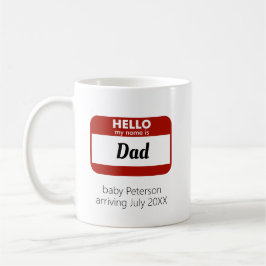 "Hej My Namn is" Gravid för Personlig Kaffemugg