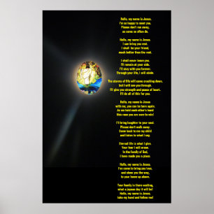 HEJ MY NAMN IS JESUS dikt Poster