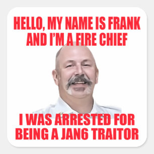 Hej Namn är Frank Fyrkantigt Klistermärke