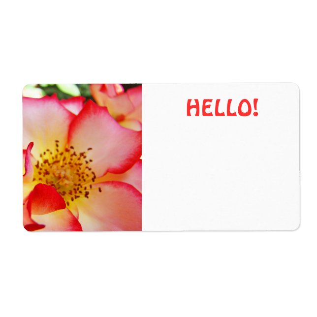 HEJ Namn bricka Bright Colorful Conferences Fraktsedel (Framsidan)