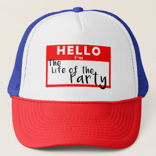 Hej Namn bricka I är livet för Party Keps