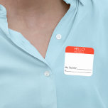 Hej Namn bricka Sticker Badge Funny Party Fyrkantigt Klistermärke<br><div class="desc">*** Köp Avslutat Projektionsyta när du använder det här klistermärket som namn bricka*** Denna utformning kan vara personlig i det område som tillhandahålls genom att ändra foto och/eller text. Du kan också anpassa den genom att klicka på Anpassa den här mallen och sedan välja klicka för att anpassa ytterligare alternativ...</div>