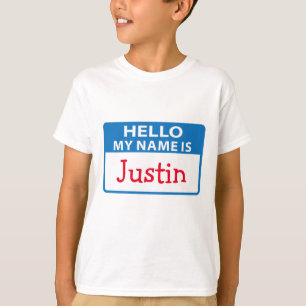 Hej Namn bricka T Shirt