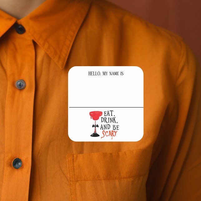 Hej Namn etikett Halloween Fest (Skapare uppladdad)