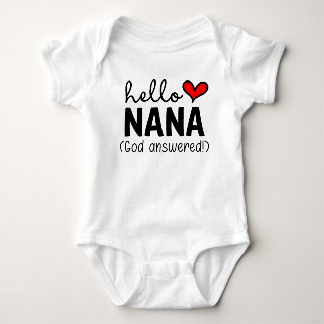 Hej Nana Gud Answed Prayer T Shirt (Framsida)