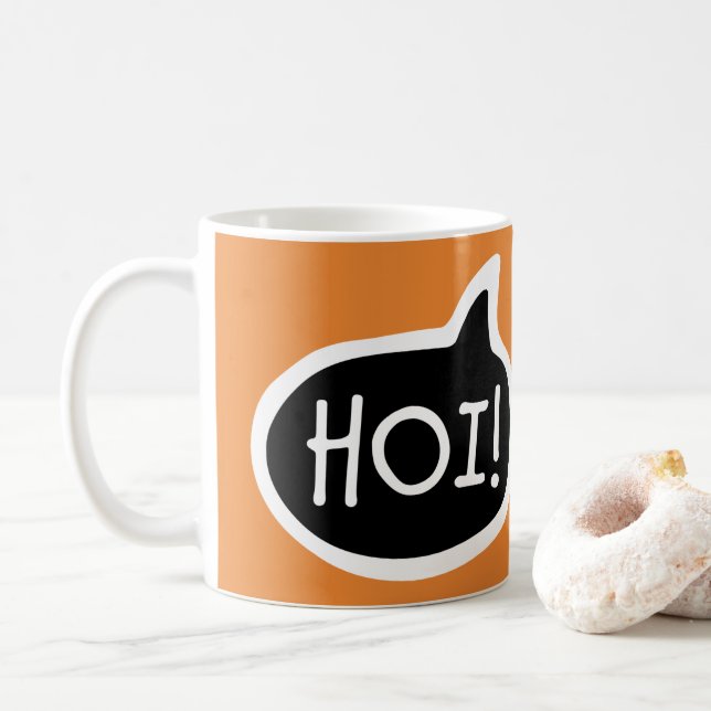 HEJ! Nederländska For Hej, Hälsning, Hi, Tal Bubbl Kaffemugg (Med munk)