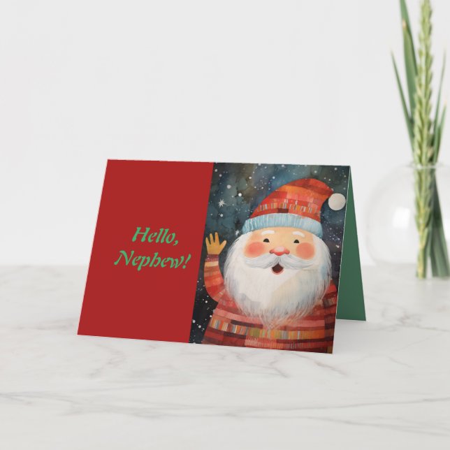 HEJ NEPHEW CHRISTMAS-KORT TACK KORT (Framsida)