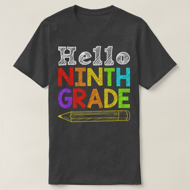 Hej Nionde Klass-gruppen Nionde Klass Back to scho T Shirt (Design framsida)
