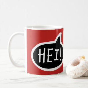 HEJ! Norska Hälsning, Hej, Tal Bubble Kaffemugg